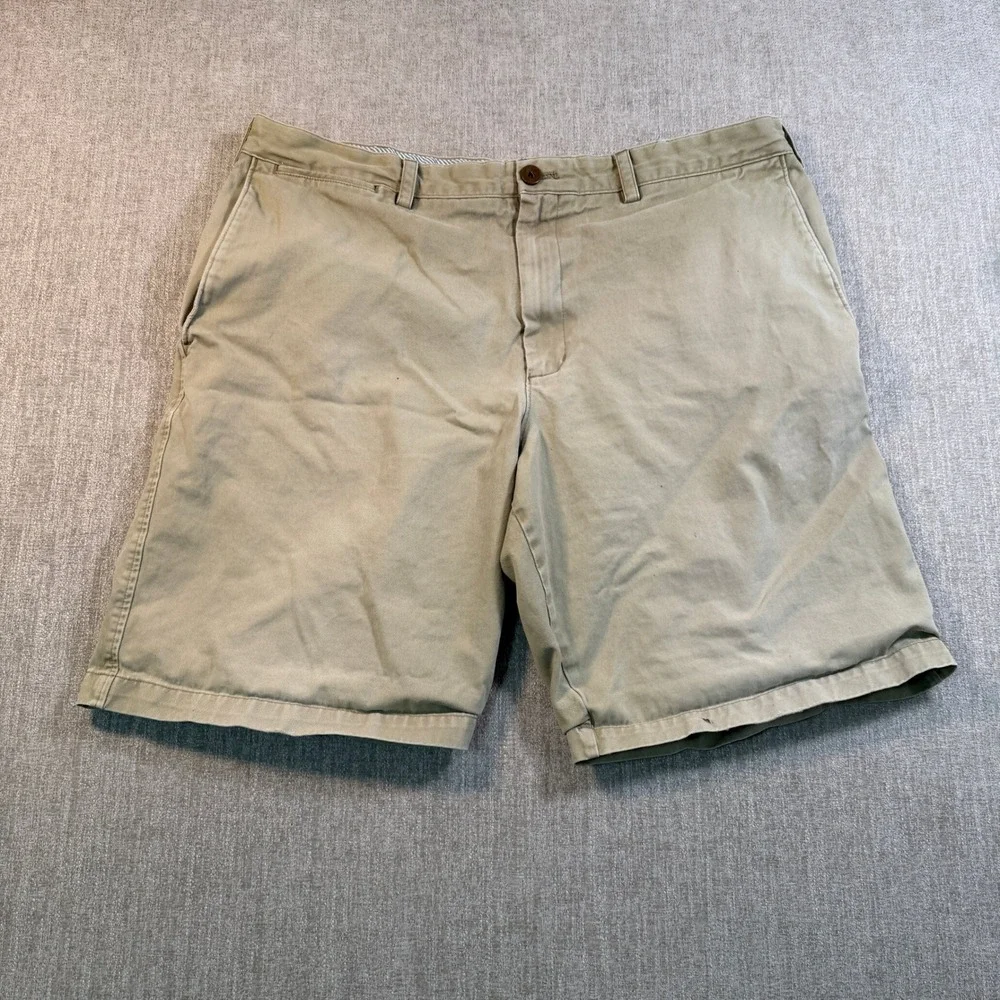 Banana Republic Mens Khaki Chino Shorts Size 38 Tan 100% Cotton Flat Front